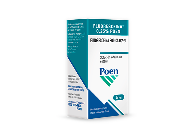 FLUORESCEINA® 0,25 POEN% Solución Oftálmica Estéril